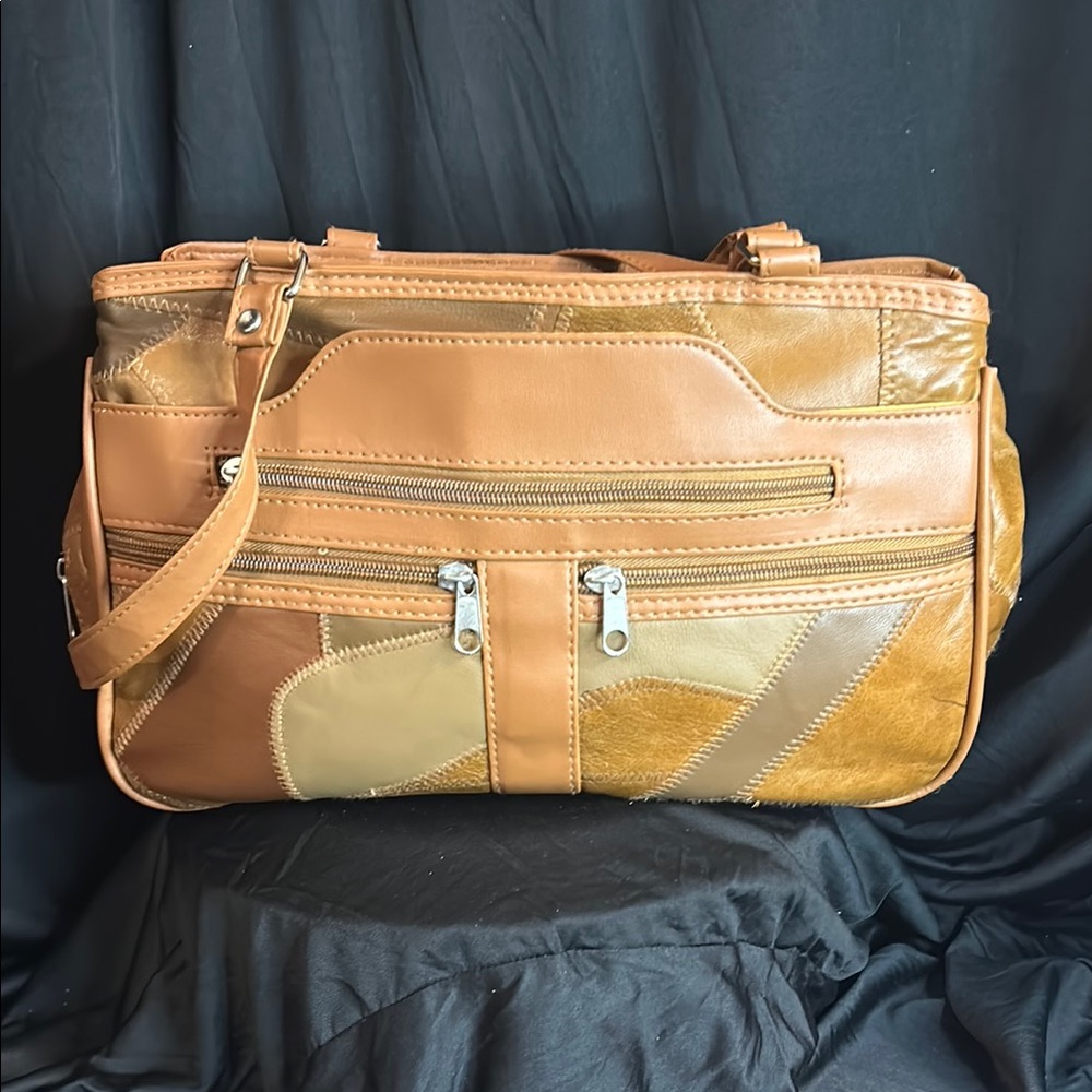 Faux‎ Leather Umbrella Patchwork Bag